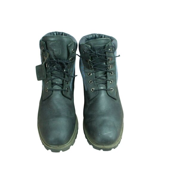 Timberland Black Leather Lace Up Padded Collar Ankle Riding Boots Size 13 M main image 4